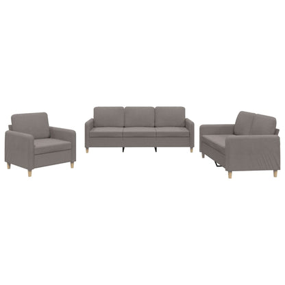 3-Delige Loungeset Stof Taupe met kussens