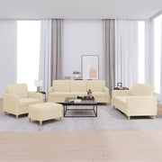 Loungeset 4-delig crème stof