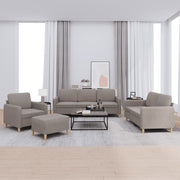 Loungeset 4-delig taupe stof