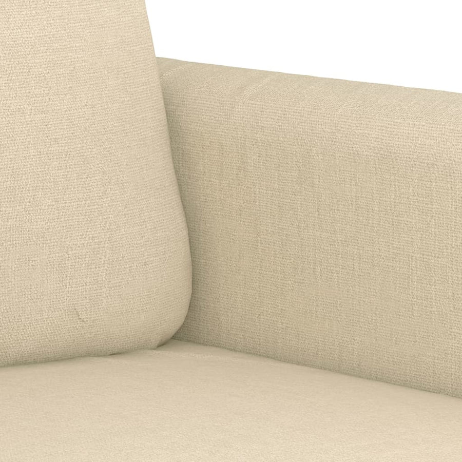 3-Delige Loungeset Stof Kleurig Crème met kussens