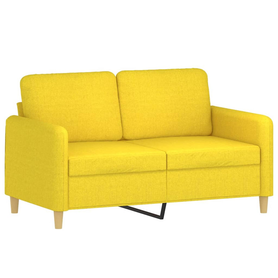 3-Delige Loungeset Stof Lichtgeel