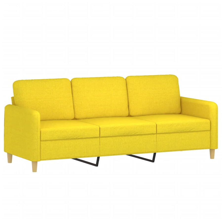 3-Delige Loungeset Stof Lichtgeel