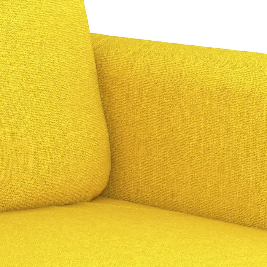 3-Delige Loungeset Stof Lichtgeel