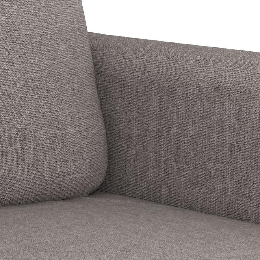 3-delige Loungeset met kussens stof taupe Taupe met kussens