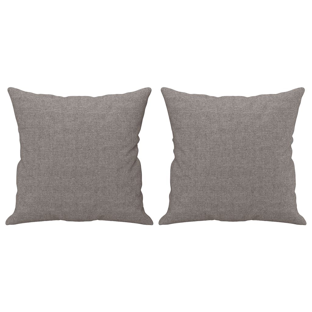 3-delige Loungeset met kussens stof taupe Taupe met kussens
