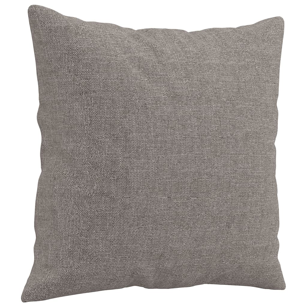 3-delige Loungeset met kussens stof taupe Taupe met kussens
