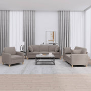 Loungeset 3-delig taupe stof