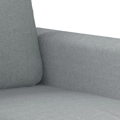 4-Delige Loungeset Met Kussens Stof Lichtgrijs met kussens en voetenbankje