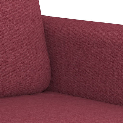 4-delige Loungeset met kussens stof wijnrood