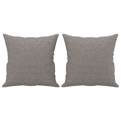 4-Delige Loungeset Met Kussens Stof Taupe met kussens en voetenbankje