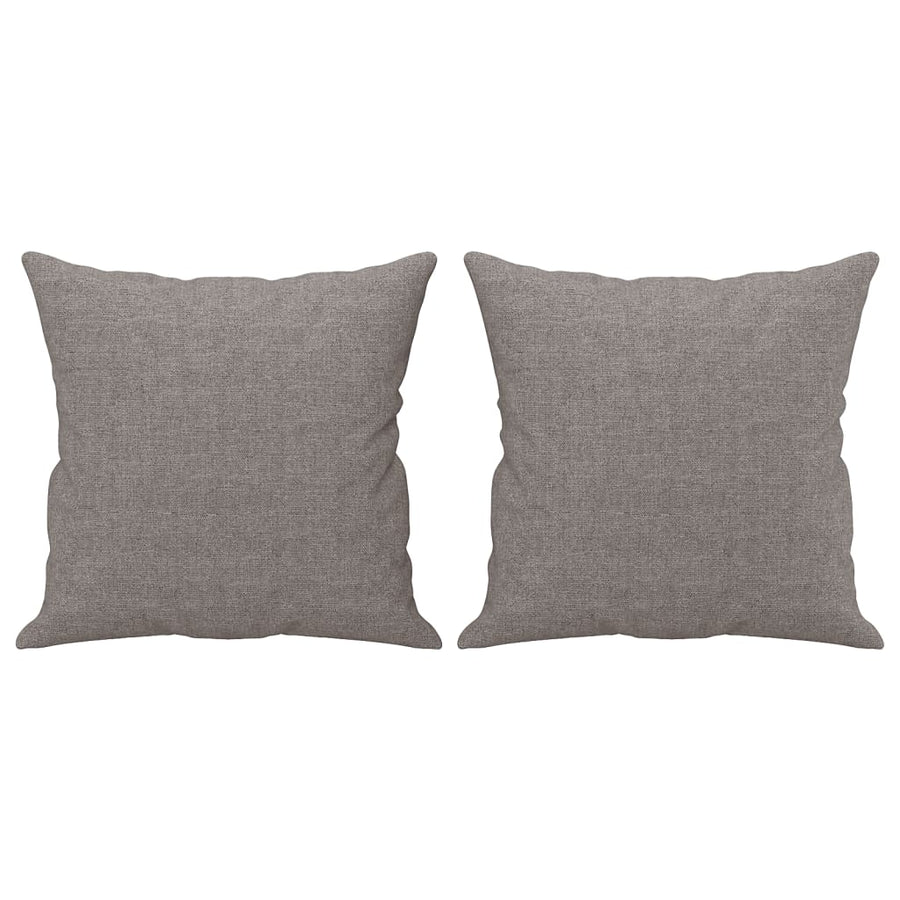 4-Delige Loungeset Met Kussens Stof Taupe met kussens en voetenbankje