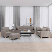Loungeset 4-delig stof taupe