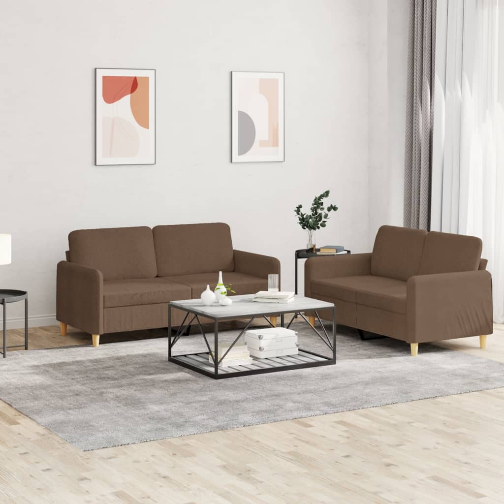 3-Delige Loungeset Met Kussens Stof
