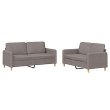 2-Delige Loungeset Stof Taupe met kussens