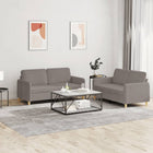 2-Delige Loungeset Stof Taupe met kussens