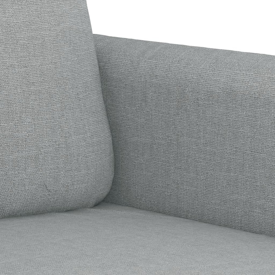 2-delige Loungeset met kussens stof lichtgrijs Lichtgrijs met kussens