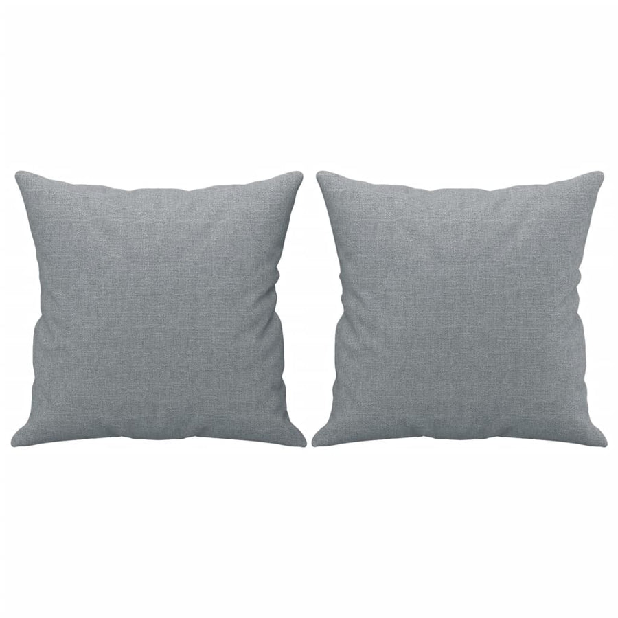 2-delige Loungeset met kussens stof lichtgrijs Lichtgrijs met kussens