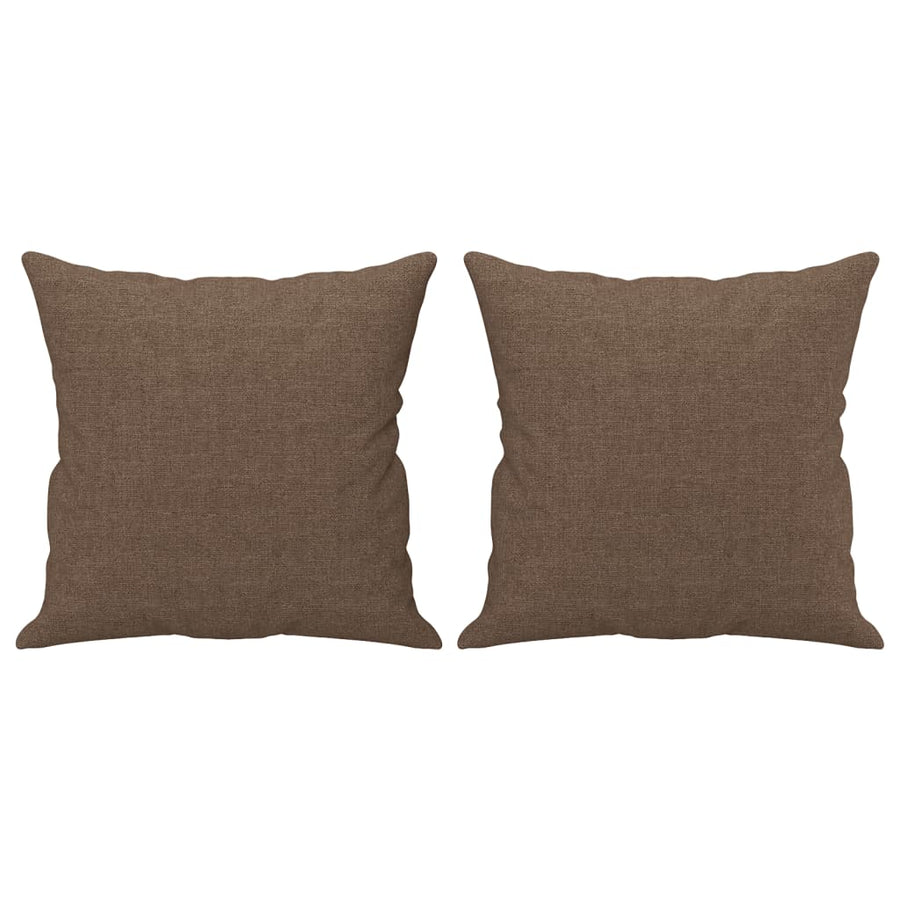 2-delige Loungeset met kussens stof bruin