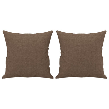2-Delige Loungeset Stof Bruin met kussens