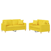 2-Delige Loungeset Stof Lichtgeel
