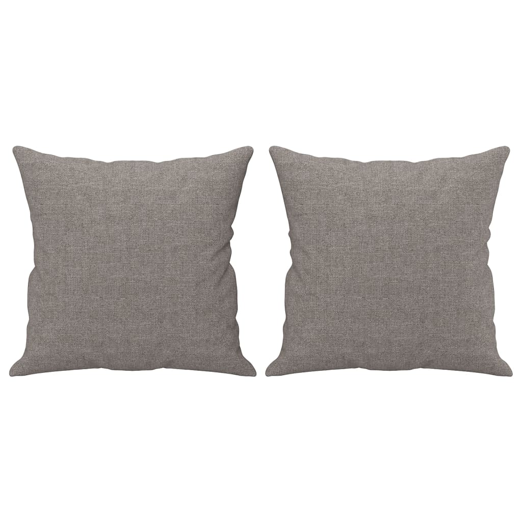 2-delige Loungeset met kussens stof taupe Taupe met kussens