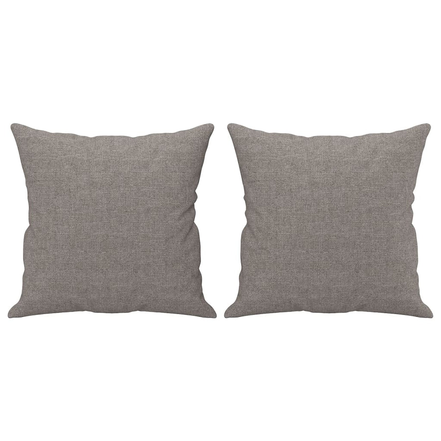 2-delige Loungeset met kussens stof taupe Taupe met kussens