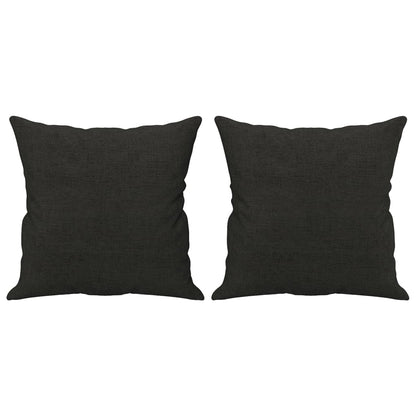 3-delige Loungeset met kussens stof zwart Zwart