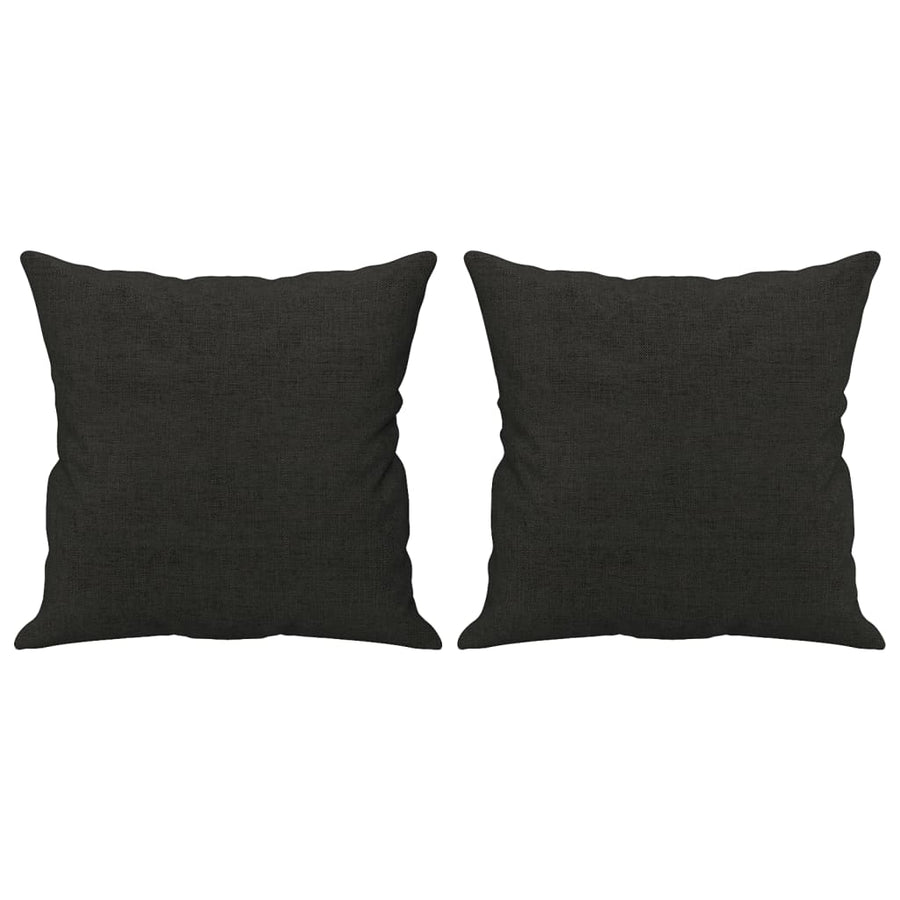 3-delige Loungeset met kussens stof zwart Zwart