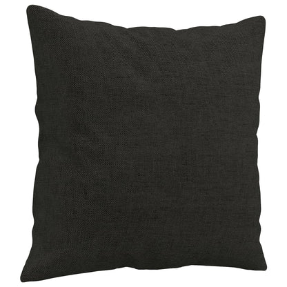 3-delige Loungeset met kussens stof zwart Zwart