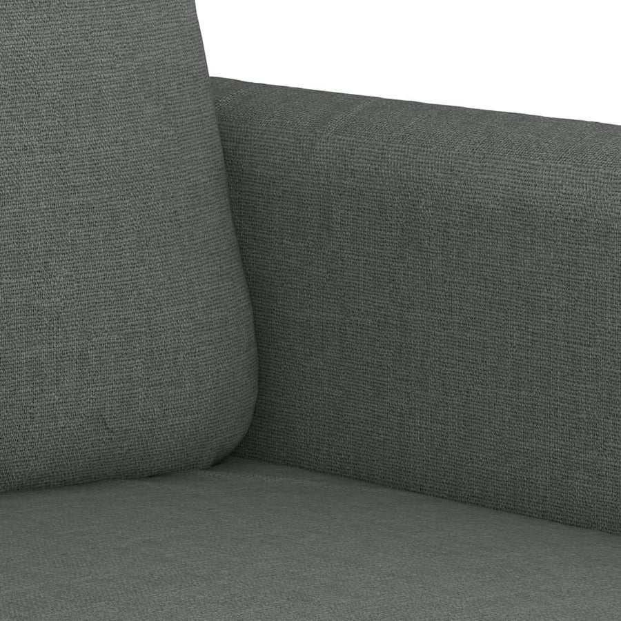 2-Delige Loungeset Stof Donkergrijs met kussens