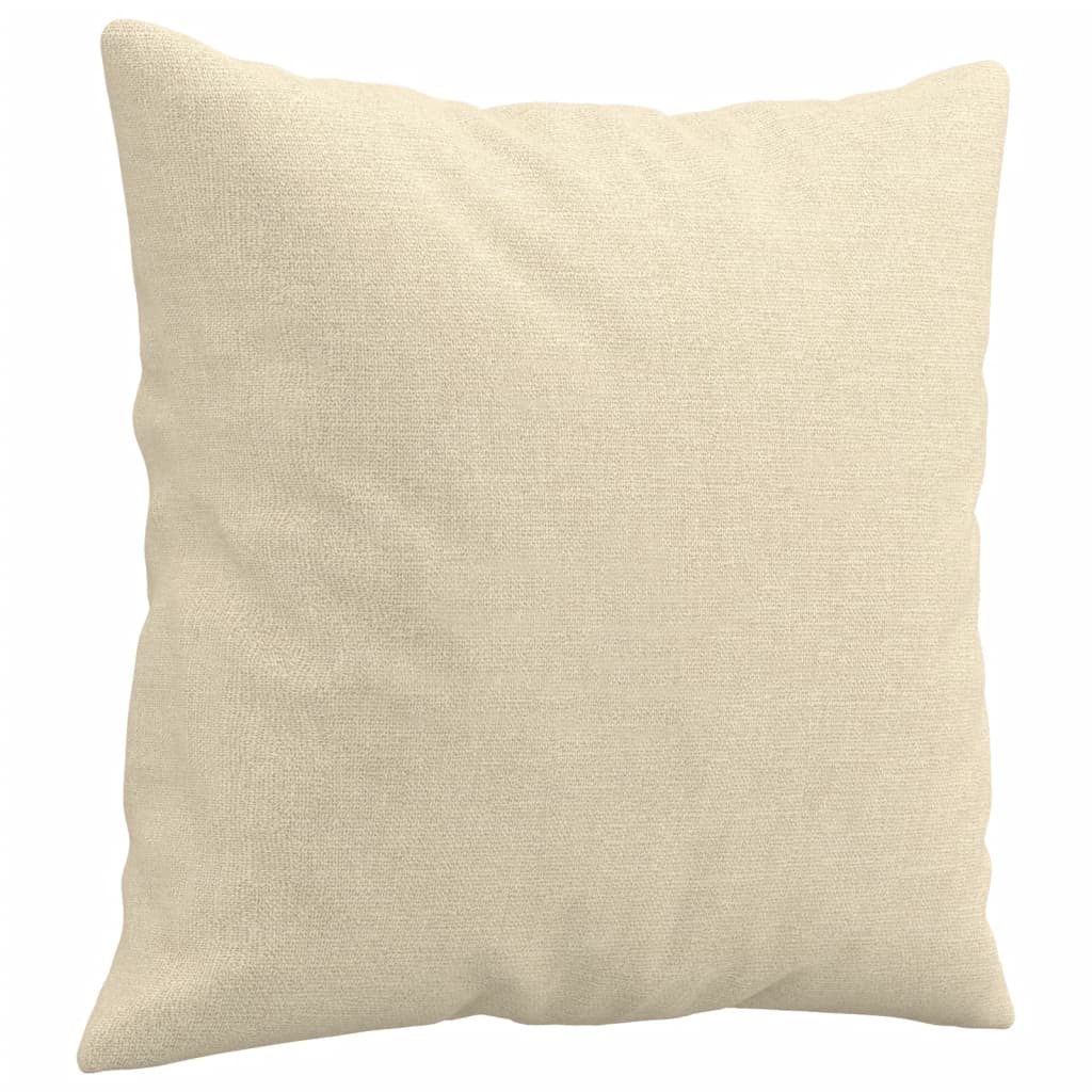 2-delige Loungeset met kussens stof crèmekleurig Crème met kussens