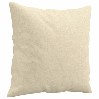 2-delige Loungeset met kussens stof crèmekleurig Crème met kussens