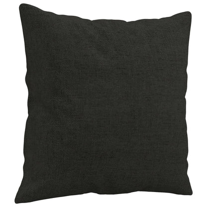 2-delige Loungeset met kussens stof zwart Zwart met kussens