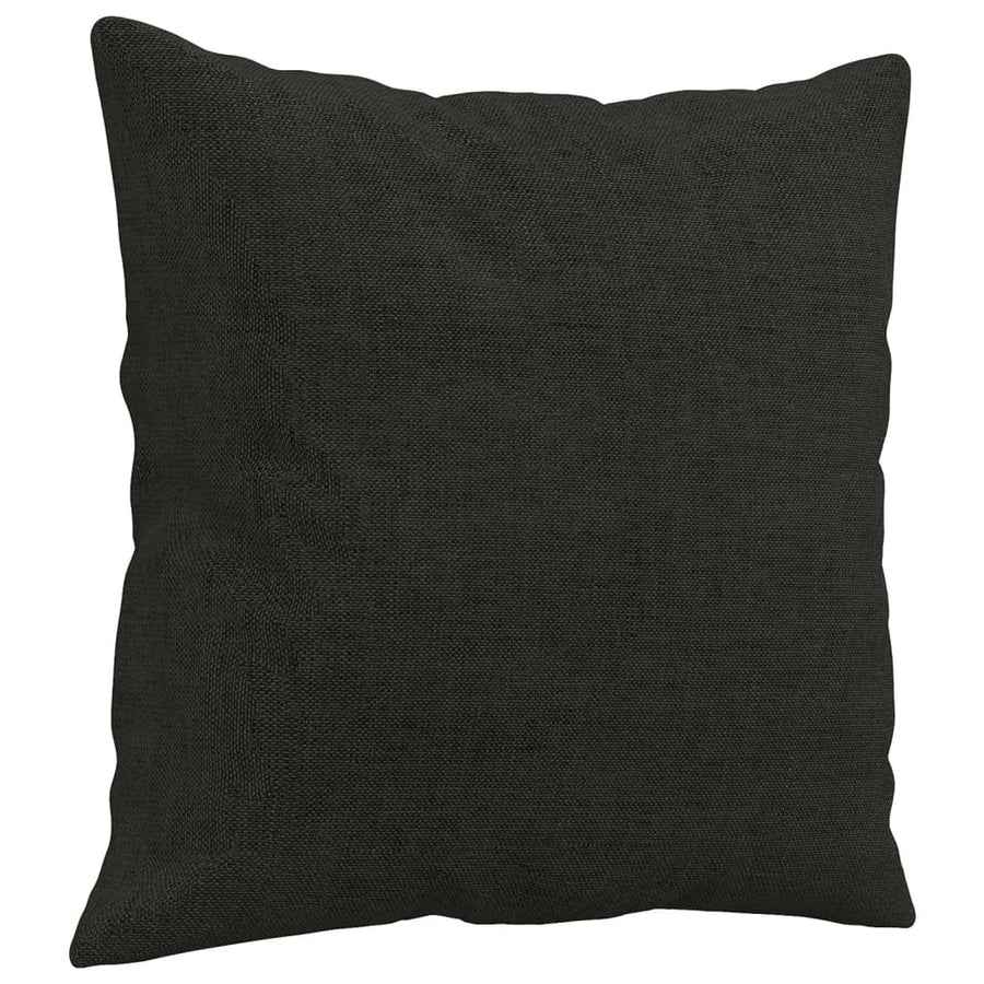 2-delige Loungeset met kussens stof zwart Zwart met kussens