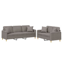 2-Delige Loungeset Stof Taupe met kussens