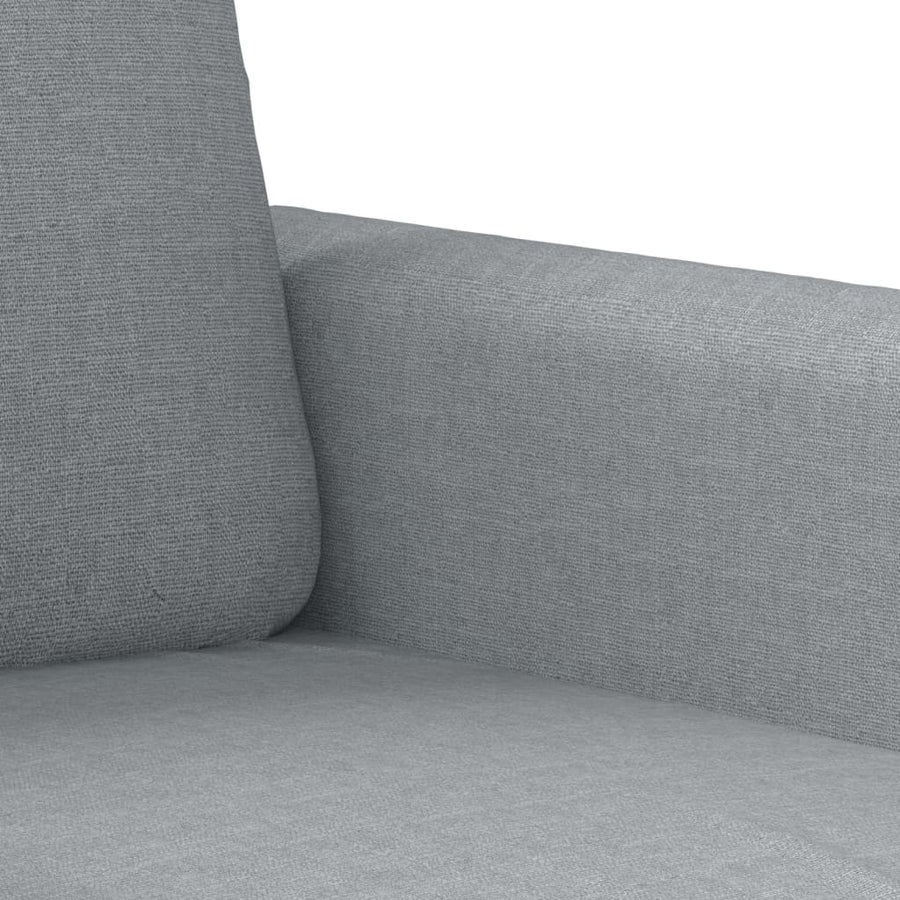 3-delige Loungeset met kussens stof lichtgrijs Lichtgrijs