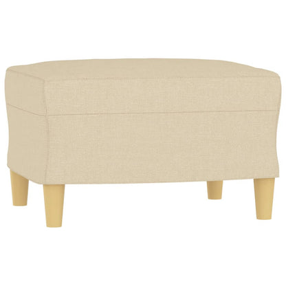 3-Delige Loungeset Met Kussens Stof Kleurig Crème met kussens en voetenbankje