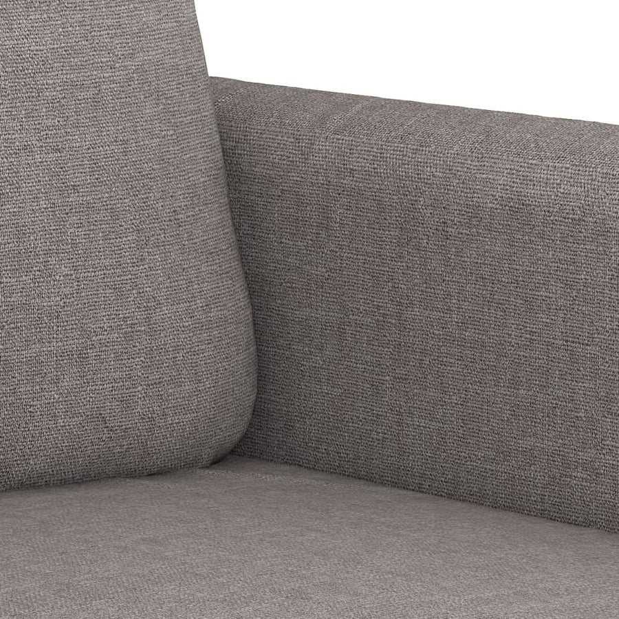 3-Delige Loungeset Met Kussens Stof Taupe met kussens en voetenbankje