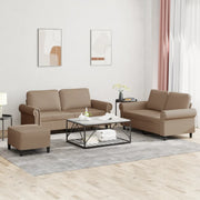 Loungeset 3-delig kunstleer cappuccino