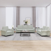 Loungeset 3-delig fluweel lichtgrijs