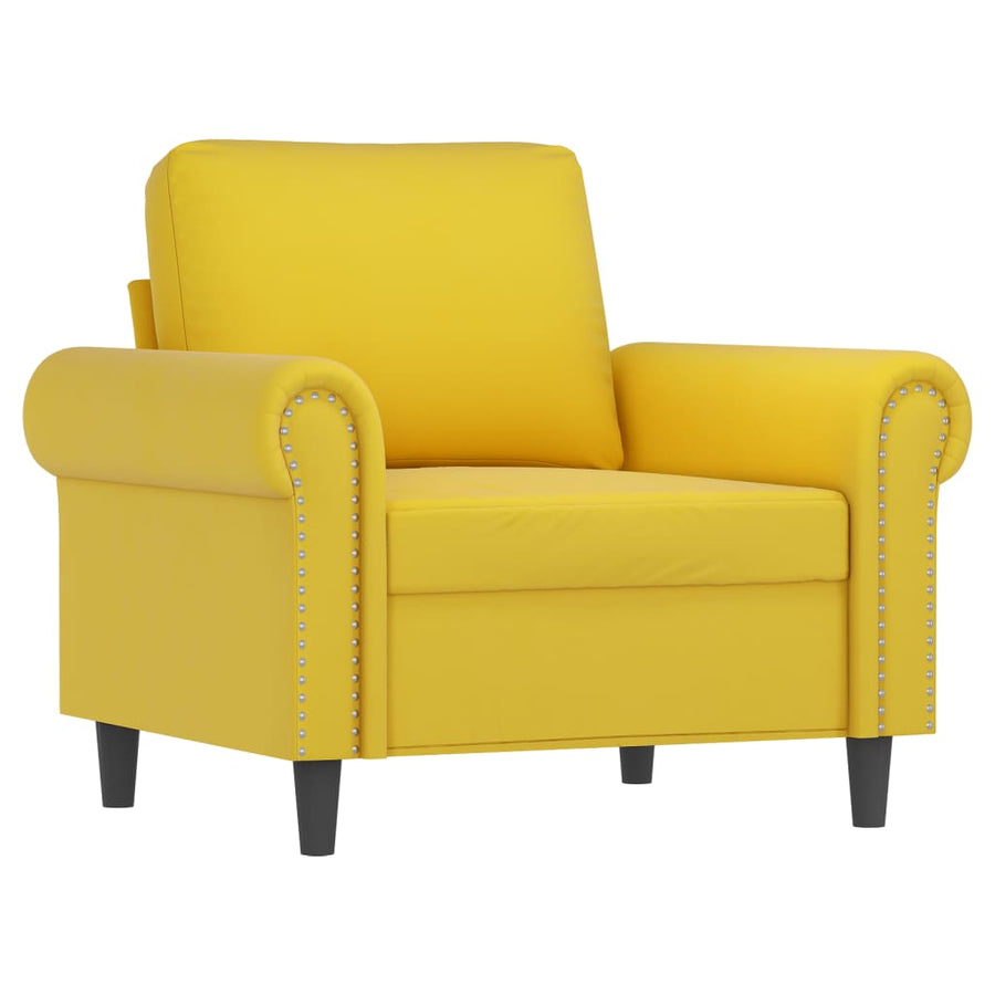 3-delige Loungeset met kussens fluweel geel