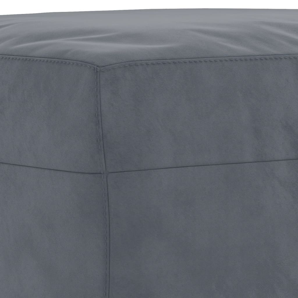 4-delige Loungeset met kussens fluweel donkergrijs