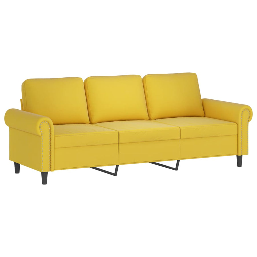 4-delige Loungeset met kussens fluweel geel