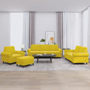 Loungeset 4-delig fluweel geel