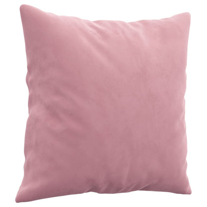 3-delige Loungeset fluweel Roze met kussens