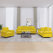 Loungeset 3-delig fluweel geel