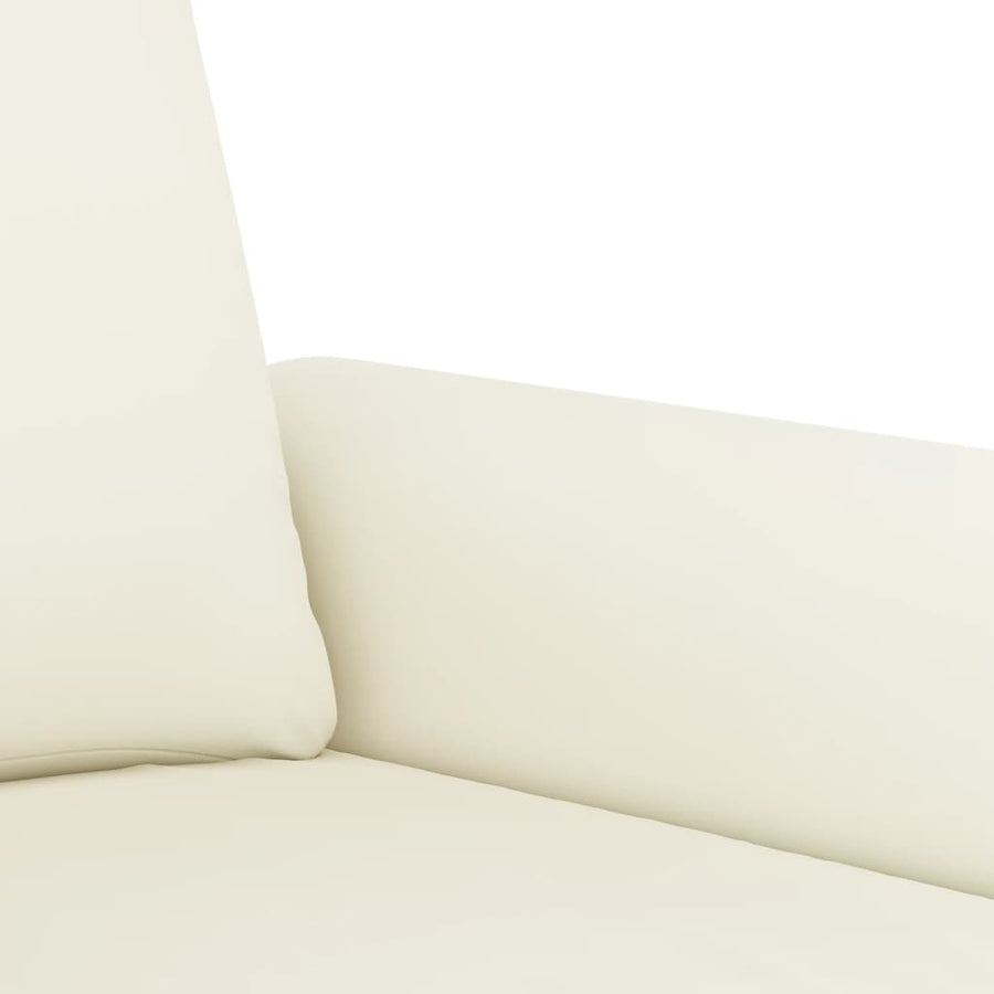 3-Delige Loungeset Fluweel Kleurig Crème met kussens