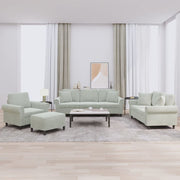 Loungeset 4-delig fluweel lichtgrijs