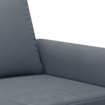 4-Delige Loungeset Met Kussens Fluweel Donkergrijs met kussens en voetenbankje