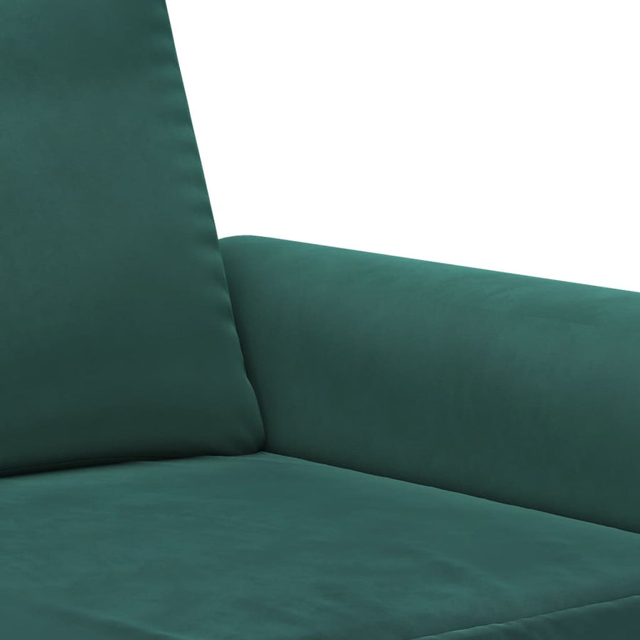 4-delige Loungeset met kussens fluweel donkergroen
